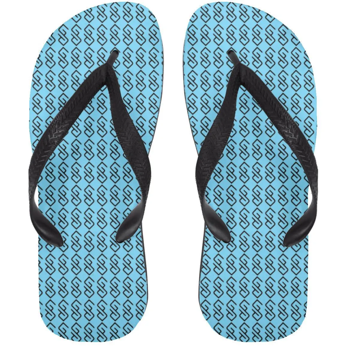 WHITE BACKGROUND LETTER  BLACK COLOR( CODE #000000) copy 72033 Adult Flip Flops