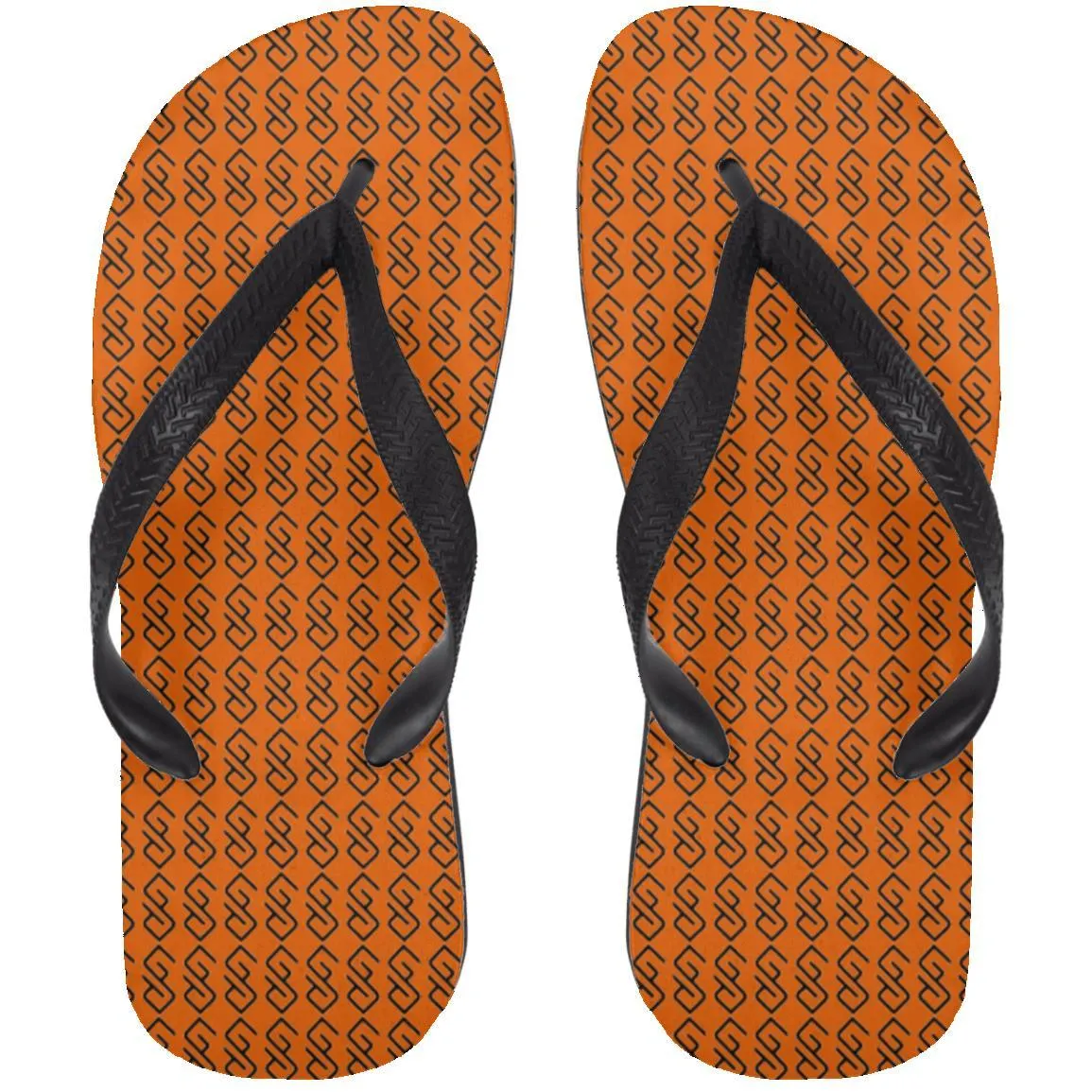 WHITE BACKGROUND LETTER  BLACK COLOR( CODE #000000) copy 72033 Adult Flip Flops