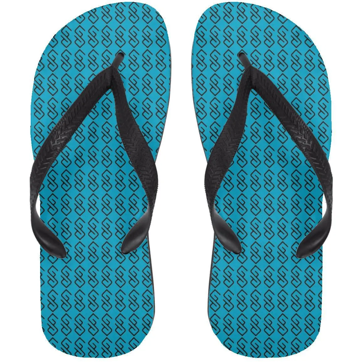 WHITE BACKGROUND LETTER  BLACK COLOR( CODE #000000) copy 72033 Adult Flip Flops