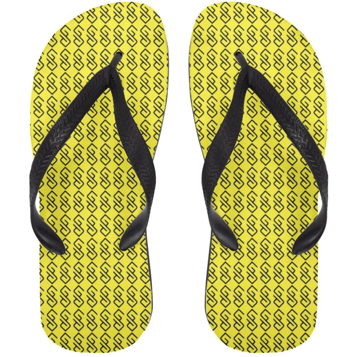 WHITE BACKGROUND LETTER  BLACK COLOR( CODE #000000) copy 72033 Adult Flip Flops