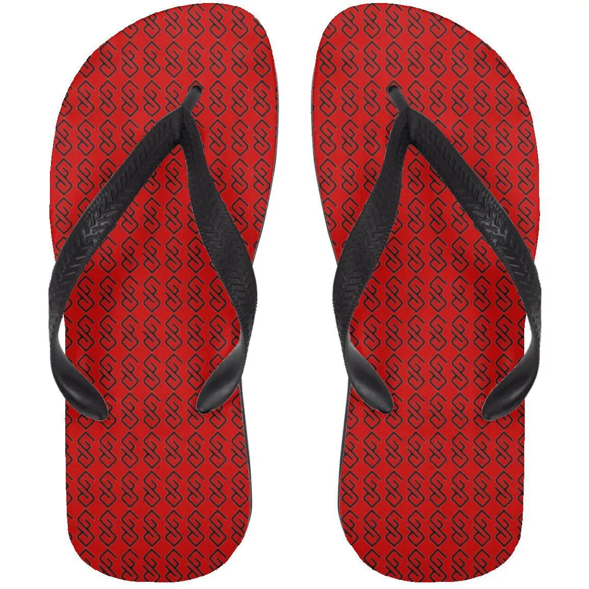 WHITE BACKGROUND LETTER  BLACK COLOR( CODE #000000) copy 72033 Adult Flip Flops