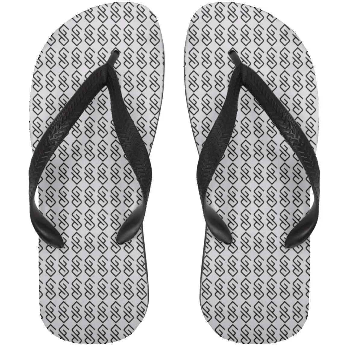 WHITE BACKGROUND LETTER  BLACK COLOR( CODE #000000) copy 72033 Adult Flip Flops