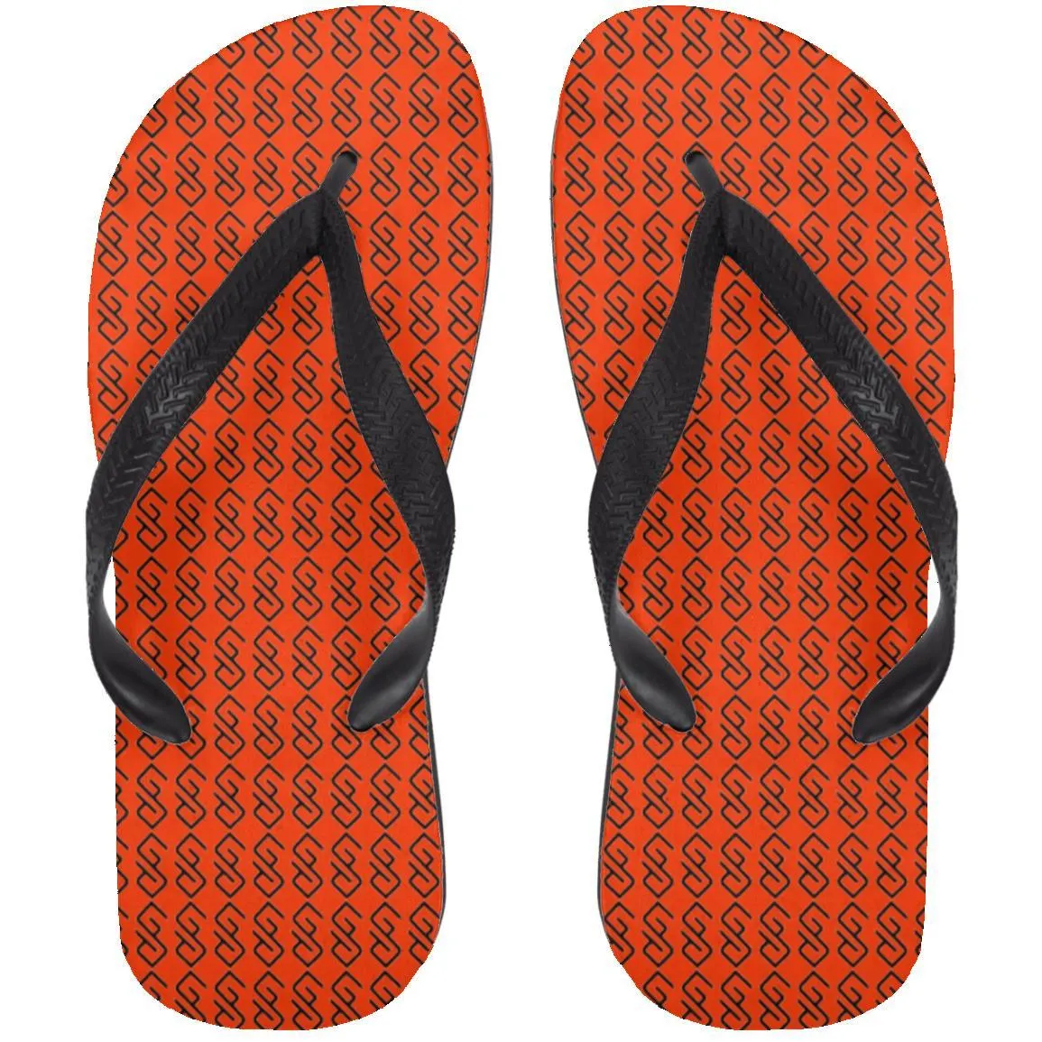 WHITE BACKGROUND LETTER  BLACK COLOR( CODE #000000) copy 72033 Adult Flip Flops