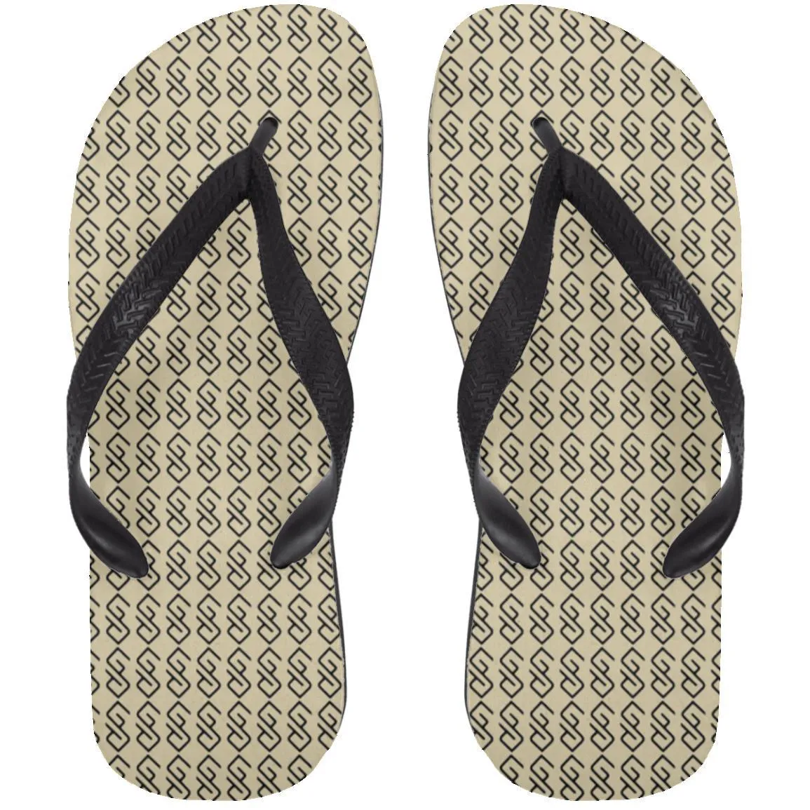 WHITE BACKGROUND LETTER  BLACK COLOR( CODE #000000) copy 72033 Adult Flip Flops