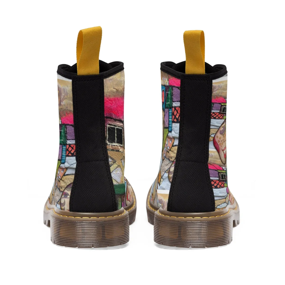 Women's Canvas Boots PEBBLE ART HOME