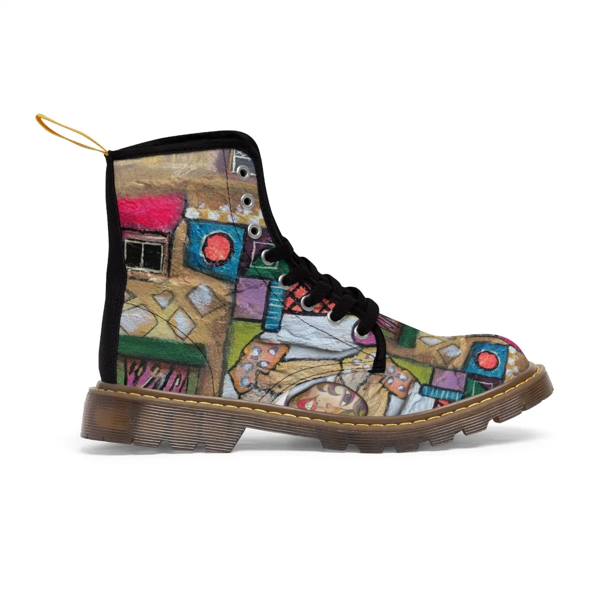 Women's Canvas Boots PEBBLE ART HOME