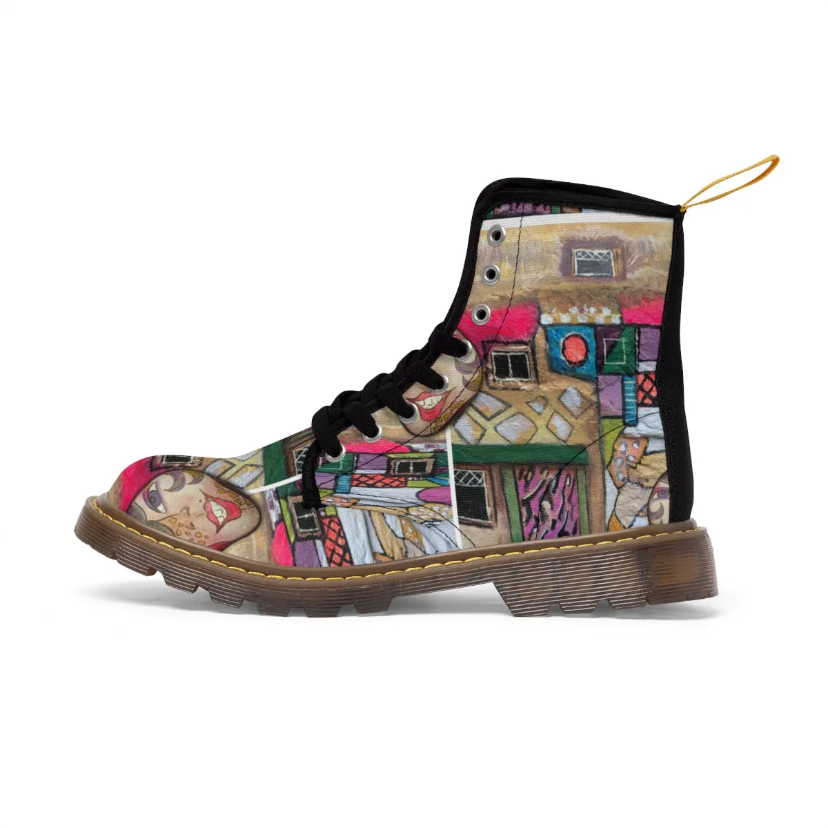 Women's Canvas Boots PEBBLE ART HOME