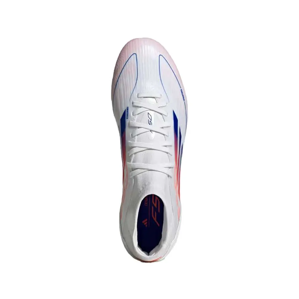 Women's F50 Pro Mid FG Soccer Cleats - Cloud White / Lucid Blue / Solar Red - Regular (B)