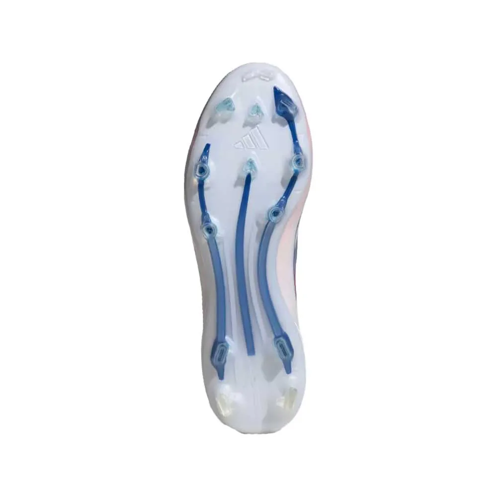 Women's F50 Pro Mid FG Soccer Cleats - Cloud White / Lucid Blue / Solar Red - Regular (B)