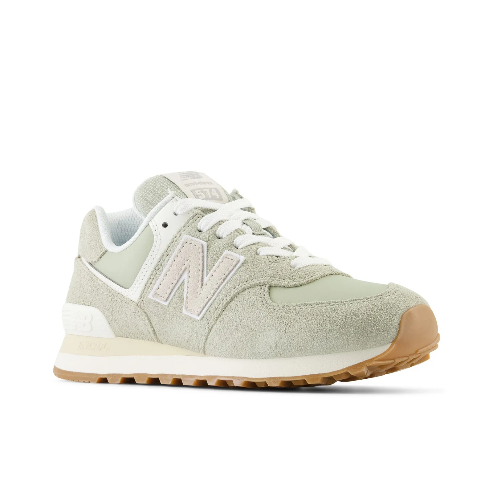 Women's New Balance 574 Color: Olivine/ Moonbeam