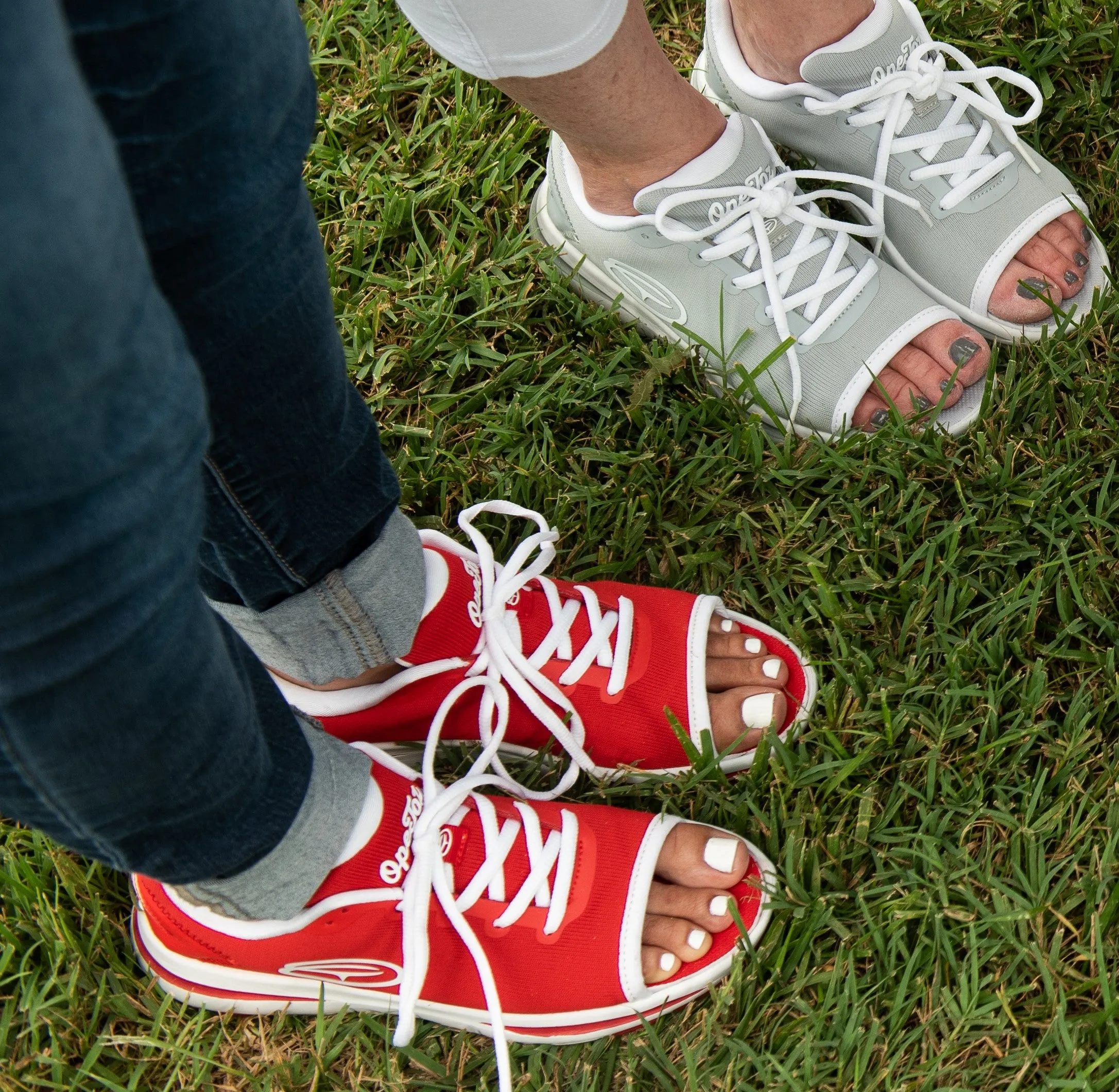 Women's Open Toe Sneakers Red